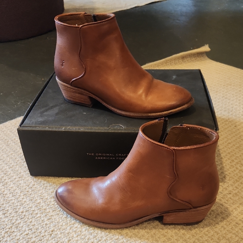 Brown Leather Ankle Boots